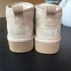 UGG Kids Beige Suede Boots